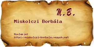 Miskolczi Borbála névjegykártya